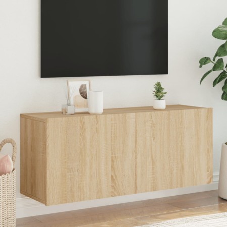 Mueble para TV de pared roble Sonoma 100x30x41 cm en Muebles TV | Comprar online en Foru.es