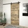 SKIEN Schiebetür-Beschlagsatz aus schwarzem Stahl, 200 cm von vidaXL, Türrahmen - Ref: Foro24-145261, Preis: 60,27 €, Rabatt: %
