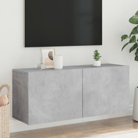 Mueble para TV de pared gris hormigón 100x30x41 cm en Muebles TV | Comprar online en Foru.es