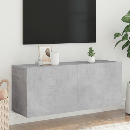 Mueble para TV de pared gris hormigón 100x30x41 cm en Muebles TV | Comprar online en Foru.es