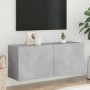 Mueble para TV de pared gris hormigón 100x30x41 cm en Muebles TV | Comprar online en Foru.es