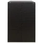 Cobertizo para 2 contenedores de basura ratán PE 140x80x117cm de vidaXL, Soportes para contenedores de residuos - Ref: Foro24...