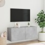 Mueble para TV de pared gris hormigón 100x30x41 cm en Muebles TV | Comprar online en Foru.es