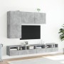 Mueble para TV de pared gris hormigón 100x30x41 cm en Muebles TV | Comprar online en Foru.es