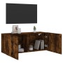 Mueble para TV de pared roble ahumado 100x30x41 cm en Muebles TV | Comprar online en Foru.es