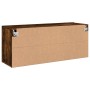 Mueble para TV de pared roble ahumado 100x30x41 cm en Muebles TV | Comprar online en Foru.es