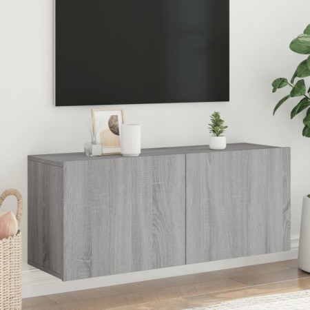 Mueble para TV de pared gris Sonoma 100x30x41 cm en Muebles TV | Comprar online en Foru.es