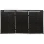 Cobertizo para 3 contenedores de basura ratán PE 207x80x117 cm de vidaXL, Soportes para contenedores de residuos - Ref: Foro2...