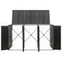 Cobertizo para 3 contenedores de basura ratán PE 207x80x117 cm de vidaXL, Soportes para contenedores de residuos - Ref: Foro2...