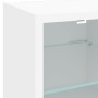Mueble de TV de pared con luces LED blanco 30x28,5x30 cm en Muebles TV | Comprar online en Foru.es