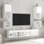 Muebles de TV de pared con luces LED 2 uds blanco 30x28,5x30 cm en Muebles TV | Comprar online en Foru.es
