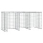 Muro de gaviones para contenedor de basura hierro 270x91x120 cm de vidaXL, Soportes para contenedores de residuos - Ref: Foro...