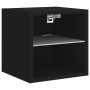 Mueble de TV de pared con luces LED negro 30x28,5x30 cm en Muebles TV | Comprar online en Foru.es