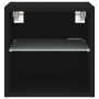 Mueble de TV de pared con luces LED negro 30x28,5x30 cm en Muebles TV | Comprar online en Foru.es