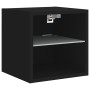 Muebles de TV de pared con luces LED 2 uds negro 30x28,5x30 cm en Muebles TV | Comprar online en Foru.es
