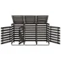 Cobertizo triple cubos basura madera pino pintada 210x75x121cm de vidaXL, Soportes para contenedores de residuos - Ref: Foro2...