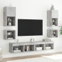 Mueble de TV de pared con luces LED gris hormigón 30x28,5x30 cm en Muebles TV | Comprar online en Foru.es