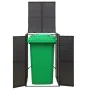 Cobertizo para contenedor de basura ratán PE 70x80x117 cm de vidaXL, Soportes para contenedores de residuos - Ref: Foro24-319...