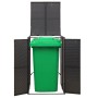 Cobertizo para contenedor de basura ratán PE 70x80x117 cm de vidaXL, Soportes para contenedores de residuos - Ref: Foro24-319...