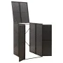 Cobertizo para contenedor de basura ratán PE 70x80x117 cm de vidaXL, Soportes para contenedores de residuos - Ref: Foro24-319...