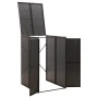Cobertizo para contenedor de basura ratán PE 70x80x117 cm de vidaXL, Soportes para contenedores de residuos - Ref: Foro24-319...