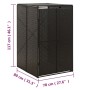 Cobertizo para contenedor de basura ratán PE 70x80x117 cm de vidaXL, Soportes para contenedores de residuos - Ref: Foro24-319...