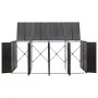Cobertizo para 4 contenedores de basura ratán PE 274x80x117 cm de vidaXL, Soportes para contenedores de residuos - Ref: Foro2...
