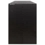 Cobertizo para 4 contenedores de basura ratán PE 274x80x117 cm de vidaXL, Soportes para contenedores de residuos - Ref: Foro2...
