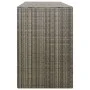 Cobertizo 3 contenedores de basura ratán PE gris 207x80x117 cm de vidaXL, Soportes para contenedores de residuos - Ref: Foro2...
