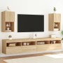 Muebles de TV con luces LED 2 uds roble Sonoma 30,5x30x60 cm en Muebles TV | Comprar online en Foru.es