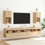 Muebles de TV con luces LED 2 uds roble Sonoma 30,5x30x60 cm en Muebles TV | Comprar online en Foru.es