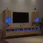 Muebles de TV con luces LED 2 uds roble Sonoma 30,5x30x60 cm en Muebles TV | Comprar online en Foru.es