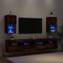 Muebles para TV con luces LED 2 uds roble ahumado 30,5x30x60 cm en Muebles TV | Comprar online en Foru.es