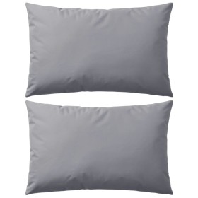 Cojines para exteriores 2 unidades 60x40 cm gris de vidaXL, Cojines - Ref: Foro24-132304, Precio: 34,41 €, Descuento: %