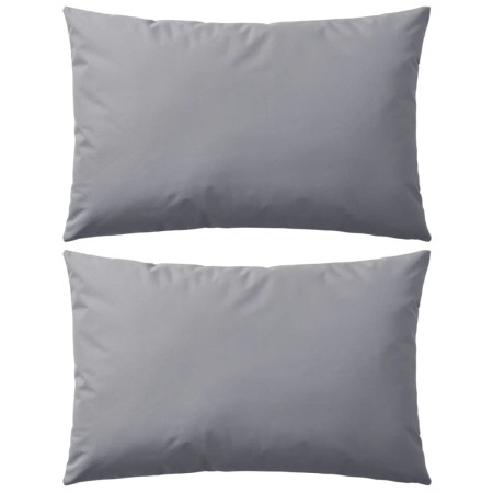 Cojines para exteriores 2 unidades 60x40 cm gris de vidaXL, Cojines - Ref: Foro24-132304, Precio: 34,41 €, Descuento: %