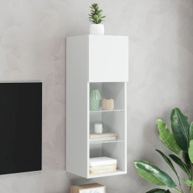 Mueble para TV con luces LED blanco 30,5x30x90 cm en Muebles TV | Comprar online en Foru.es