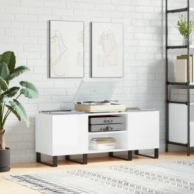 Furniture made of white glossy plywood discs 121x38x48 cm by vidaXL, CD and DVD storage - Ref: Foro24-831686, Price: 83,18 €,...