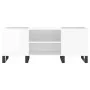 Furniture made of white glossy plywood discs 121x38x48 cm by vidaXL, CD and DVD storage - Ref: Foro24-831686, Price: 83,18 €,...