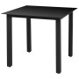Mesa de jardín de aluminio y vidrio negra 80x80x74 cm de vidaXL, Mesas de jardín - Ref: Foro24-42787, Precio: 141,76 €, Descu...