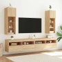 Muebles de TV con luces LED 2 uds roble Sonoma 30,5x30x90 cm en Muebles TV | Comprar online en Foru.es