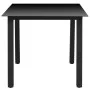 Mesa de jardín de aluminio y vidrio negra 80x80x74 cm de vidaXL, Mesas de jardín - Ref: Foro24-42787, Precio: 139,61 €, Descu...