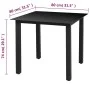 Mesa de jardín de aluminio y vidrio negra 80x80x74 cm de vidaXL, Mesas de jardín - Ref: Foro24-42787, Precio: 139,61 €, Descu...