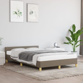 Estructura de cama con cabecero de tela gris taupe 120x200 cm de vidaXL, Camas y somieres - Ref: Foro24-347403, Precio: 118,2...