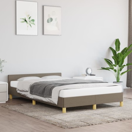 Estructura de cama con cabecero de tela gris taupe 120x200 cm de vidaXL, Camas y somieres - Ref: Foro24-347403, Precio: 118,2...