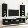 Mueble para TV con luces LED negro 30,5x30x102 cm en Muebles TV | Comprar online en Foru.es