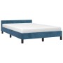 Estructura cama con cabecero terciopelo azul oscuro 120x200cm de vidaXL, Camas y somieres - Ref: Foro24-347565, Precio: 121,7...