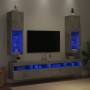 Muebles de TV con luces LED 2 uds gris hormigón 30,5x30x102 cm en Muebles TV | Comprar online en Foru.es