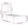 Estructura de cama madera maciza de pino 90x200 cm de vidaXL, Camas y somieres - Ref: Foro24-3105780, Precio: 82,15 €, Descue...