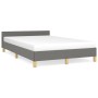 Estructura de cama con cabecero de tela gris oscuro 120x200 cm de vidaXL, Camas y somieres - Ref: Foro24-347400, Precio: 107,...