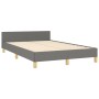 Estructura de cama con cabecero de tela gris oscuro 120x200 cm de vidaXL, Camas y somieres - Ref: Foro24-347400, Precio: 107,...